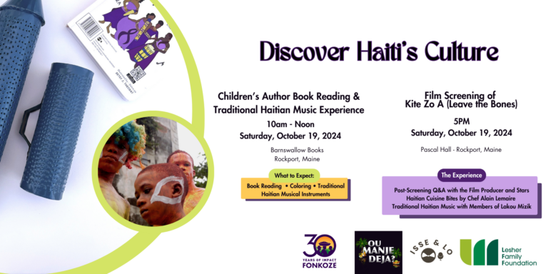 Rockport, Maine event, Children's book reading and Haitian Culture Experience