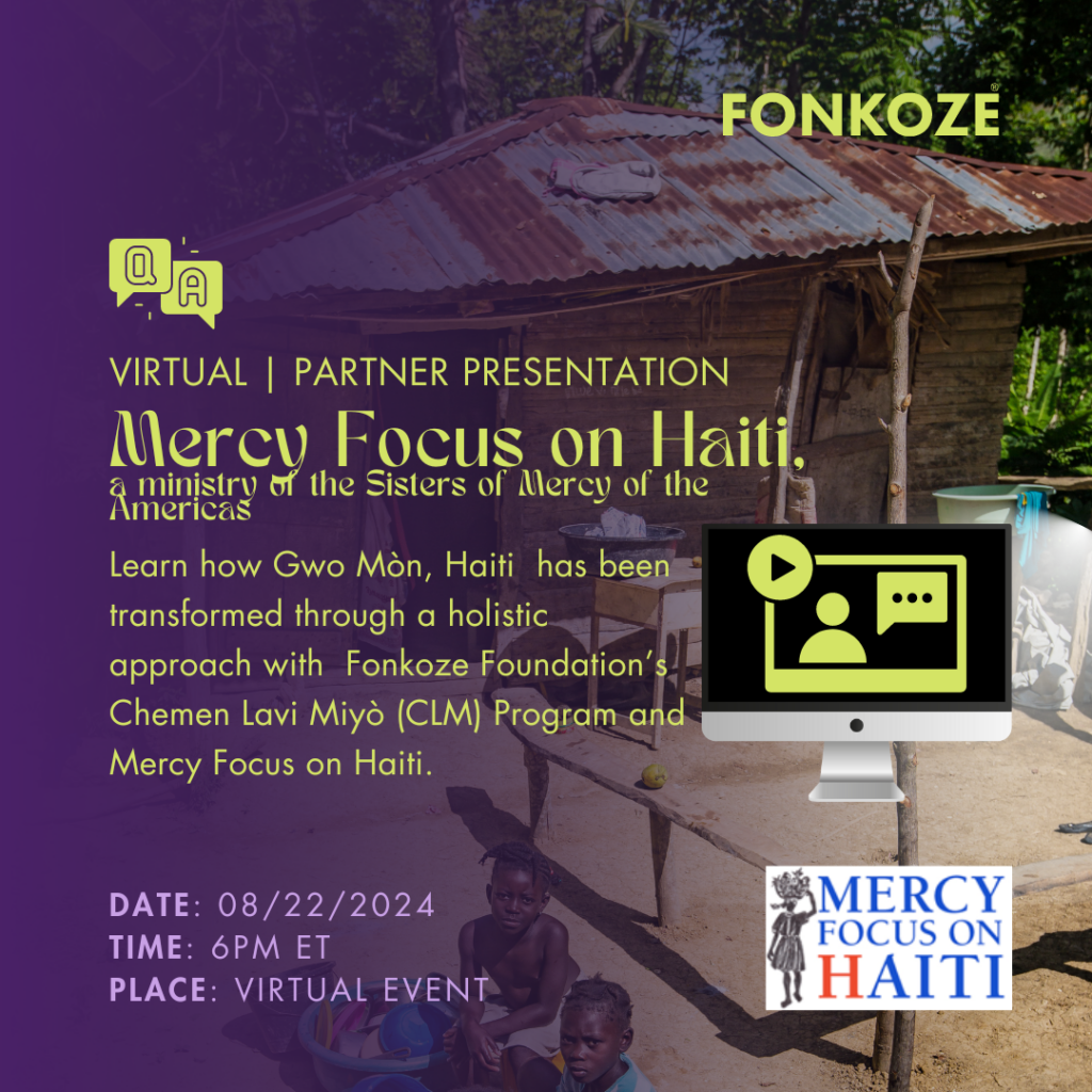 Fonkoze's virtual event on CLM Poverty Alleviation Program and Mercy Focus on Haiti, a ministry of the Sisters of Mercy of the Americas