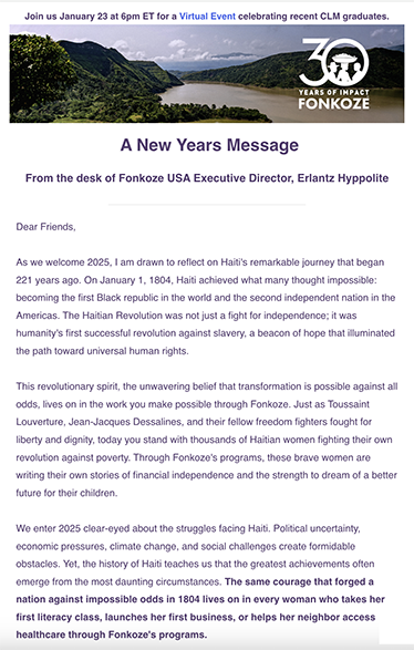 Newsletter January 2025