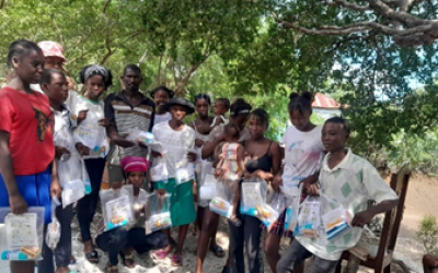image (2) Group of Community Health Entrepreneurs in Haiti that Fonkoze serves.